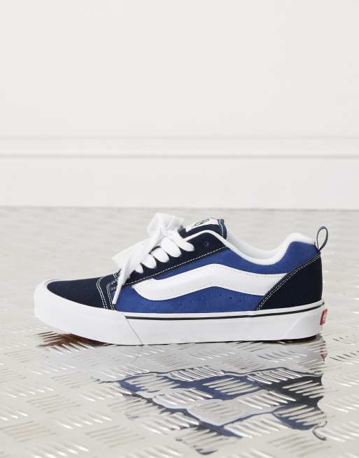 Vans Knu Skool chunky sneakers in navy and white - NAVY