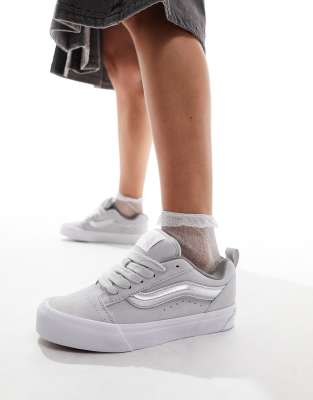 Vans Knu Skool Chunky Sneakers In Off-white And Silver-neutral