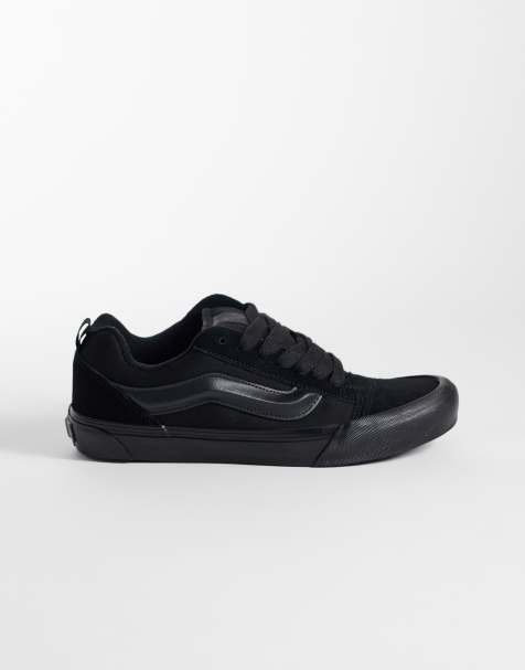 Vans Knu Skool chunky sneakers in triple black - view 1