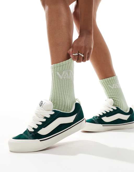 Vans Knu Skool chunky suede sneakers in dark green