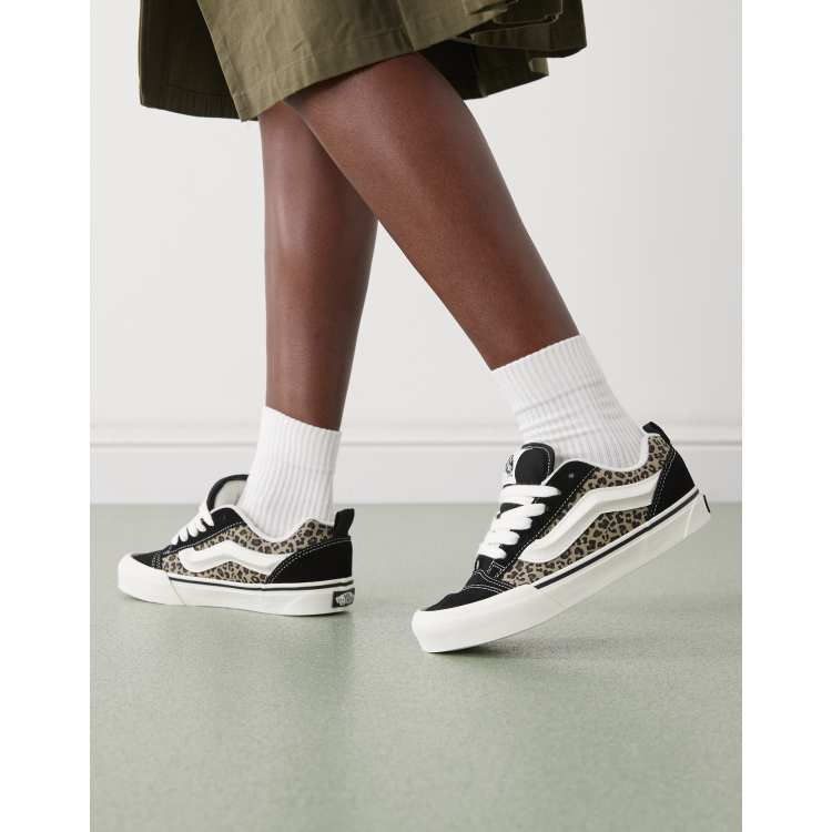 Vans Knu Skool chunky trainers in black leopard print