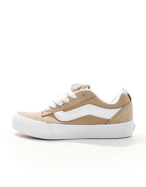 Tan fluffy vans shop