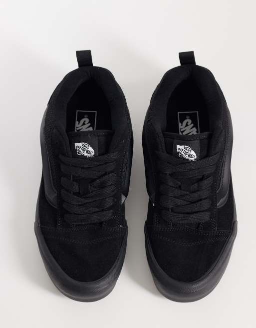 Vans Knu Skool chunky trainers in triple black, 3 of 5