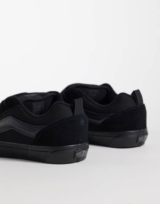 Vans Knu Skool chunky trainers in triple black, 3 of 5