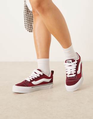 Vans - Knu Skool Colour Theory - Sneaker in zwei Burgundertönen-Rot