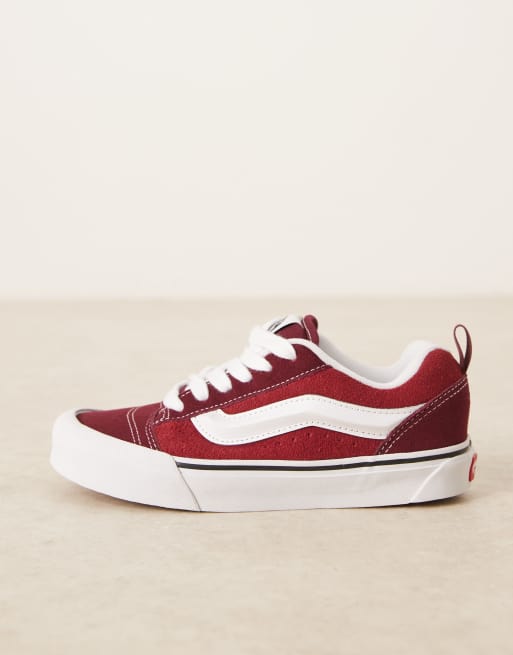 Vans Knu Skool colour theory trainers in two tone burgundy ASOS