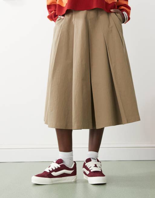 Vans Knu Skool fluffy suede sneakers in maroon, 3 of 5