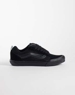 Knu Skool - Klobige Sneaker in Triple-Schwarz Schwarz 41