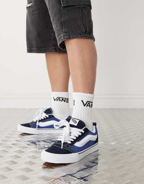 Vans – Knu Skool – Marinblå och vita, grova sneakers - view 1