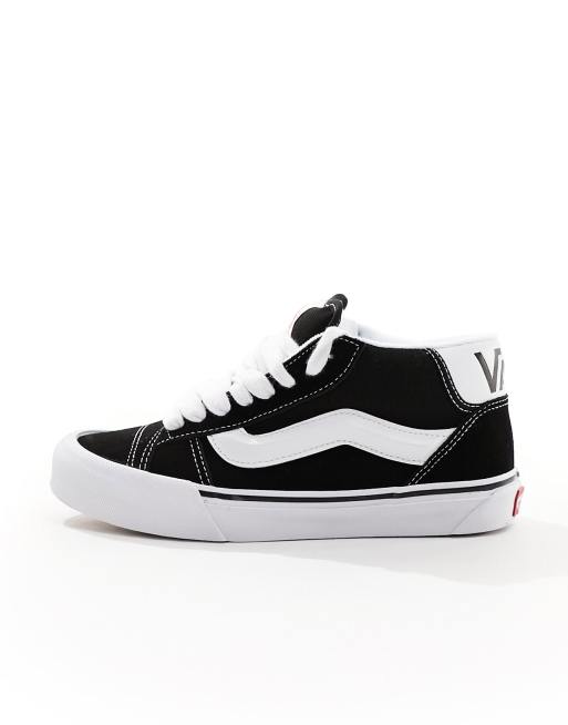 Vans Knu Skool mid trainers in black and white