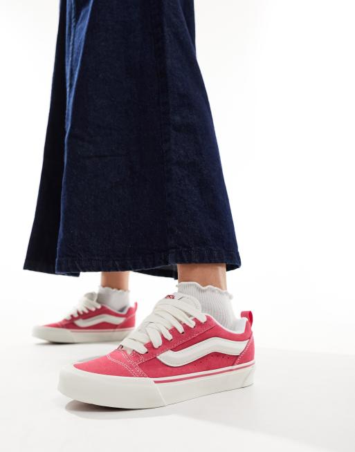 Vans – Knu Skool – Rosa och vita sneakers