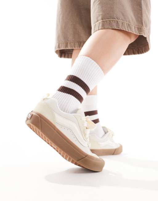 Beige leather vans online
