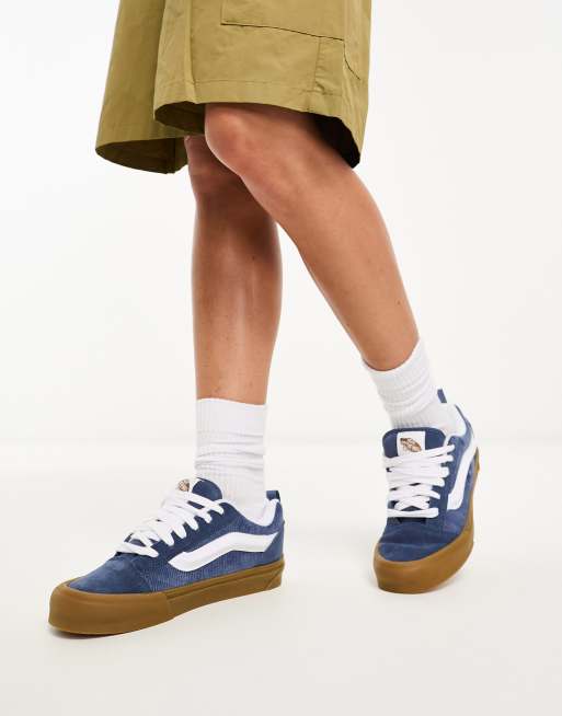 Vans Knu Skool Sneaker in Mittelblau mit Gummisohle