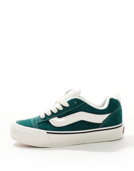 Vans Knu Skool sneaker with suede in green, 2 of 5
