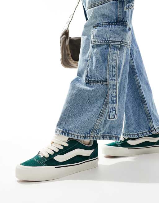 Vans Knu Skool sneaker with suede in green, 4 of 5
