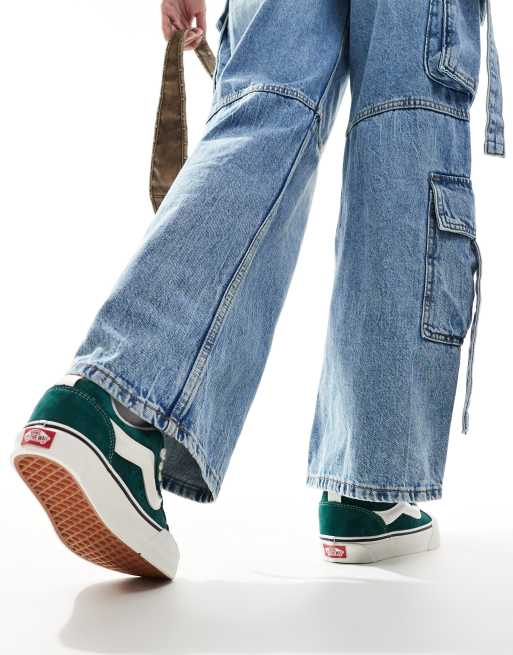 Vans Knu Skool sneaker with suede in green, 5 of 5