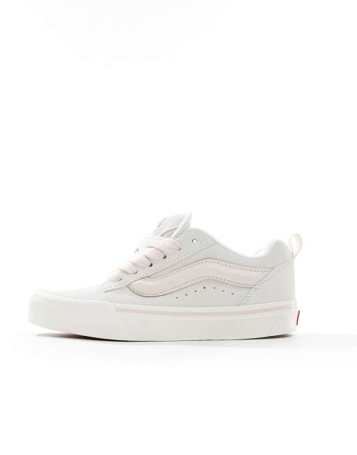 Vans bianche shop e rosa