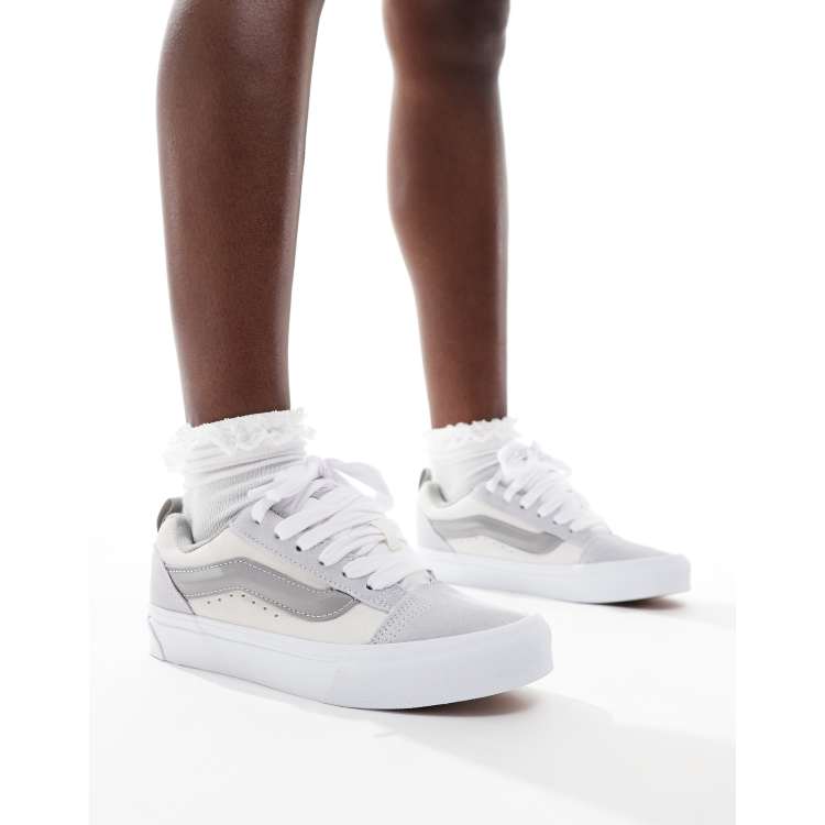 Vans Knu Skool Sneakers grigio chiaro multicolore con suola spessa