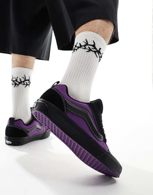 Vans Knu Skool sneakers in 2 tone black and purple | ASOS