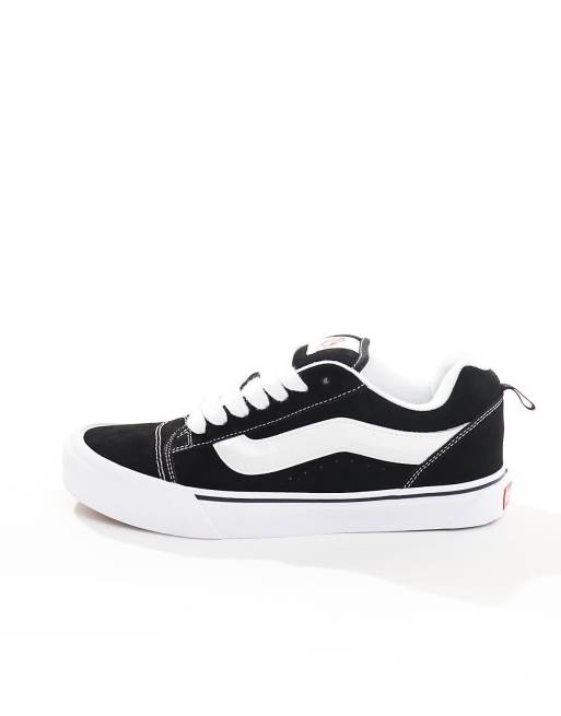 Vans Knu Skool sneakers in black and white 
