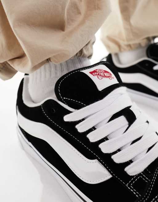 Vans Knu Skool sneakers in black and white