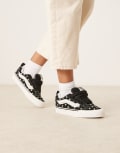 [Vans] Vans Knu Skool sneakers in black with floral embroidery detailing 35 BLACK