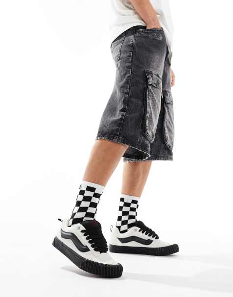 Vans Knu Skool sneakers in off-white and black - view 1