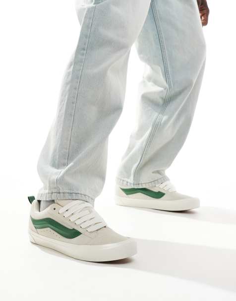 Vans Knu Skool sneakers in white and green - view 1