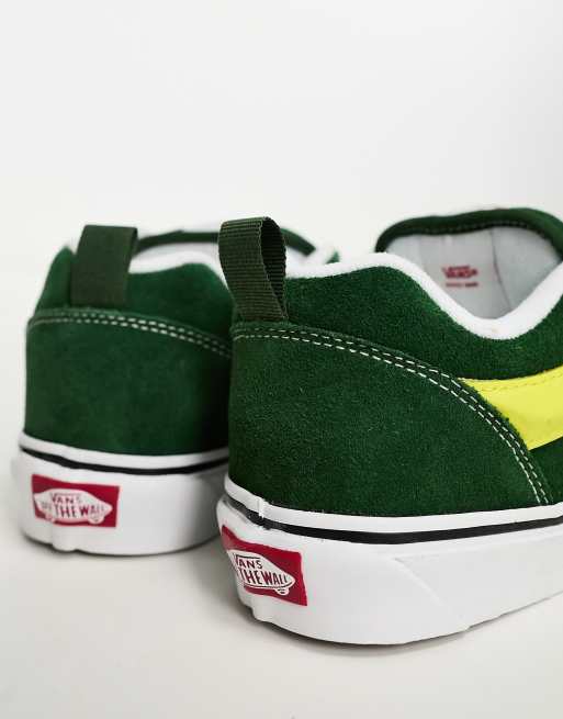 Vans - Knu Skool - Sneakers met dikke zool in groen en wit, 4 van 4