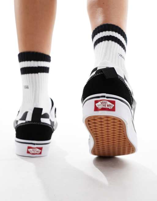 Vans - Knu Skool - Sneakers met dikke zool in zwart en wit dambordpatroon, 3 van 5