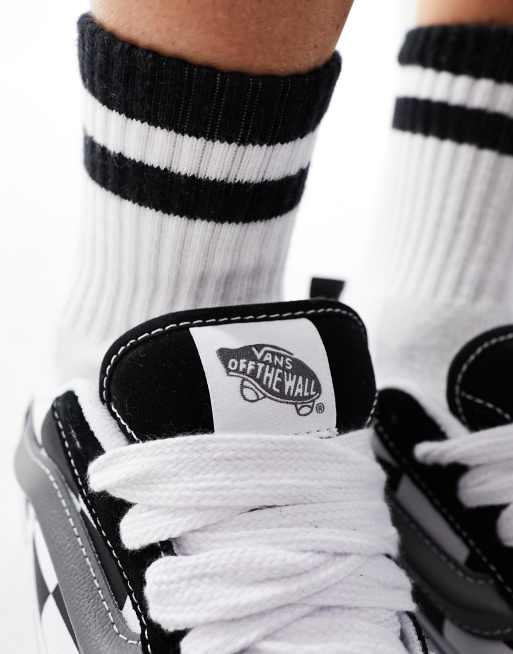 Vans - Knu Skool - Sneakers met dikke zool in zwart en wit dambordpatroon, 5 van 5