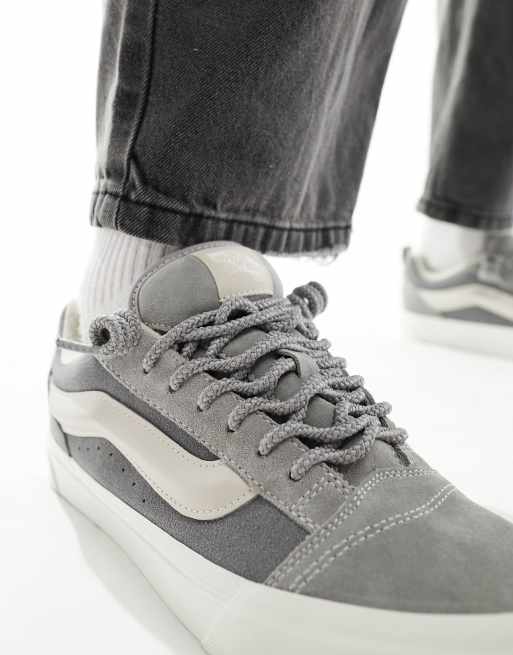 Vans KNU SKOOL スエード スニーカー グレー New Vans Knu Skool Gray/True White Sneakers Low-Top Shoes