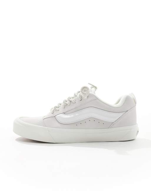 VANS★KNU SKOOL★兼用★CREAM WHITE Vans Knu Skool sneakers with lace interest in white and