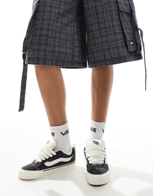 通販生活 ファッション Vans Knu Skool sneakers with suede in gray | ASOS スケートボード