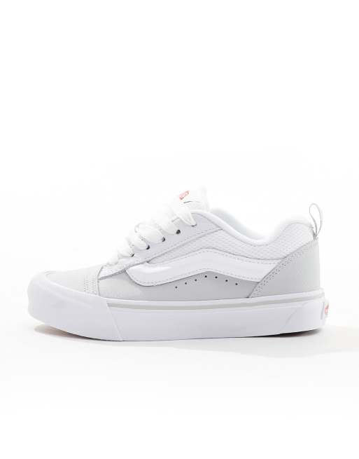 Knu Skool Vans Grey Girl Vans Womens White Silver Vans Knu Skool