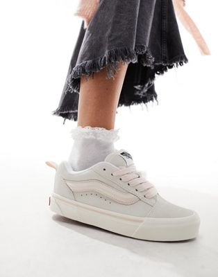  Knu Skool trainers in off white and pink