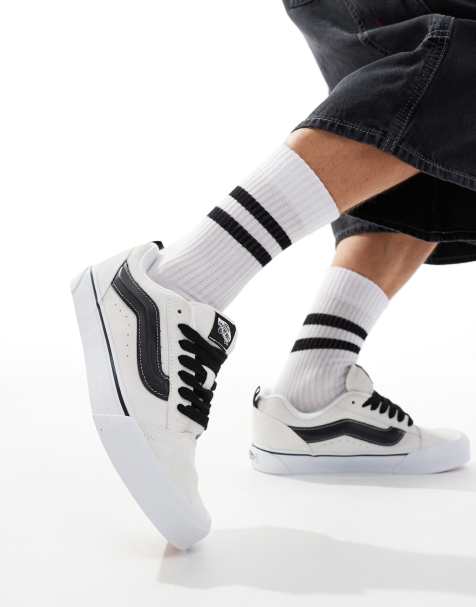 Vans Knu Skool trainers in white suede - view 1