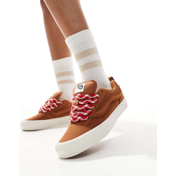 Red and brown vans top