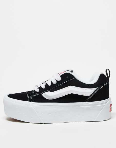 Vans – Knu Stack – Sneaker in Schwarz und Weiß - view 1