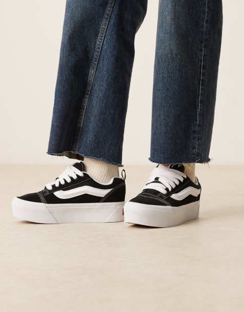 Vans Knu Stack sneakers in black and white - view 1