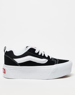 Vans Knu Stack trainers in black and white