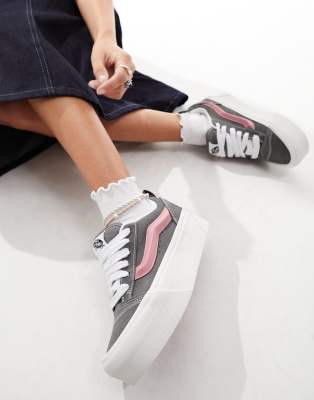  Knu Stack trainers in dark grey and pink