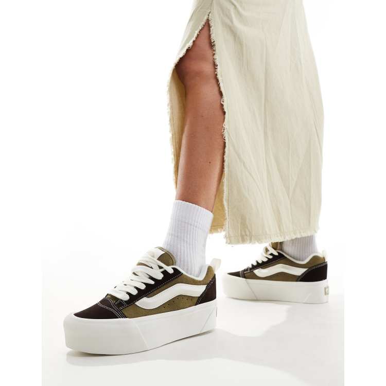 Vans Knu Stack trainers in green and black ASOS
