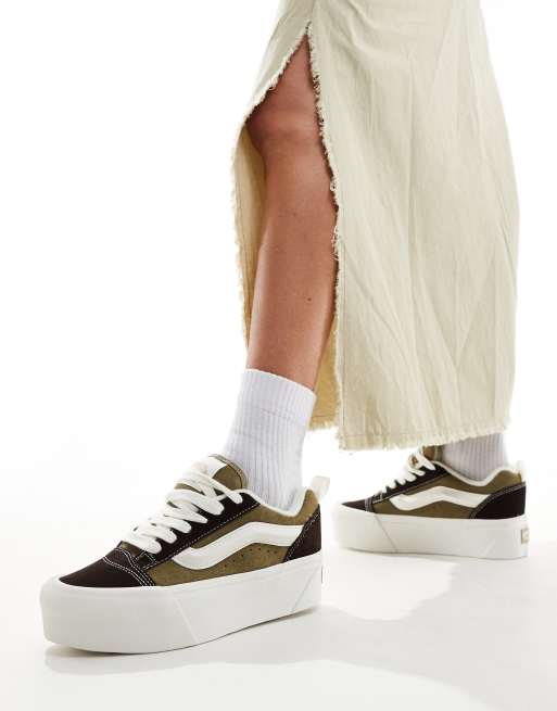 Vans Knu Stack trainers in green and black | ASOS