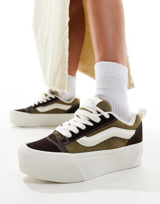 Vans Knu Stack trainers in green and black ASOS