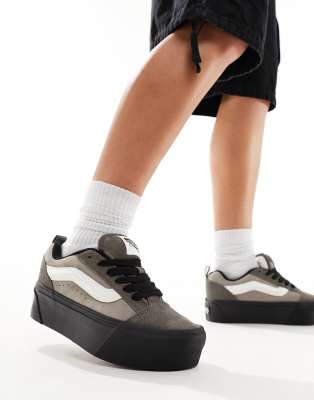 Vans Knu Stack Trainers In Grey And Black