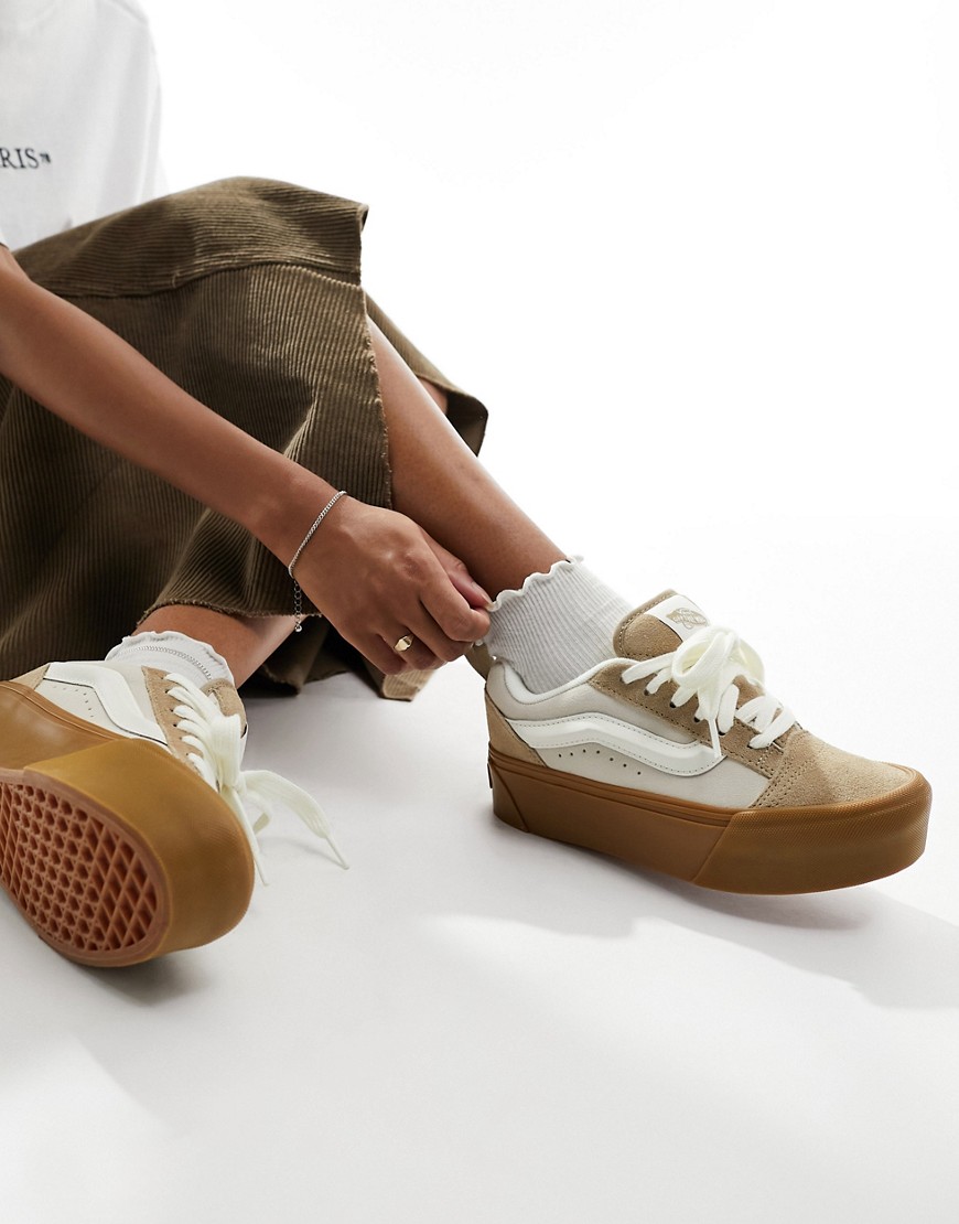 Vans Knu Stack trainers in tan and gum-Neutral