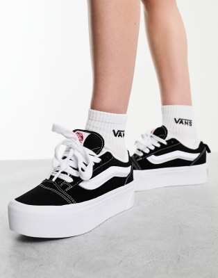 Vans - Knu Stacked Platform - Sneaker in Schwarz mit Plateausohle