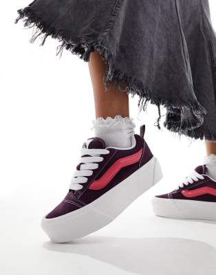 Pink platform vans sale