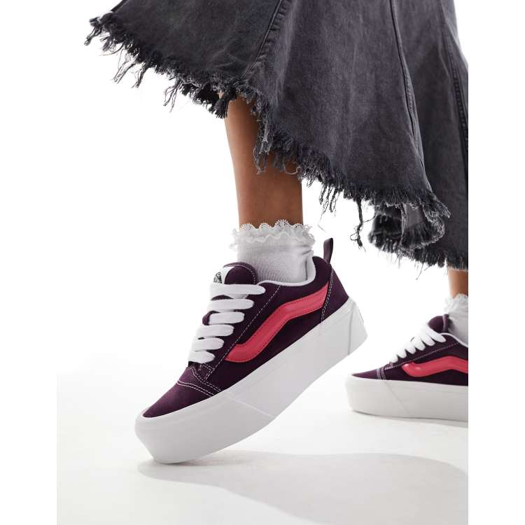 Vans Knu Stacked platform sneakers in purple and pink ASOS